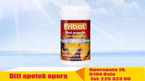 Fribol Hoste/Hals Propolis drops u/sukker 60 g, 922943