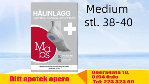 Mabs hælinnlegg Medium 1 par, 814464, Stl. 38-40