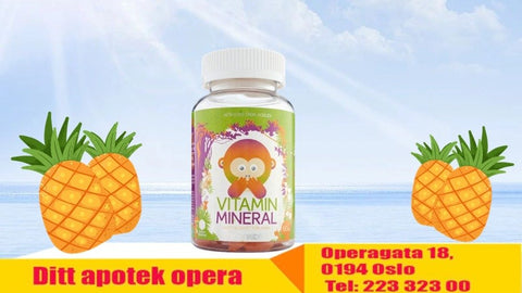 Monkids Vitamin Mineral Ananas 60 stk 997699