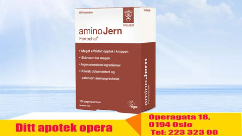 Aminojern Ferrochel 21 mg tabletter 100 stk