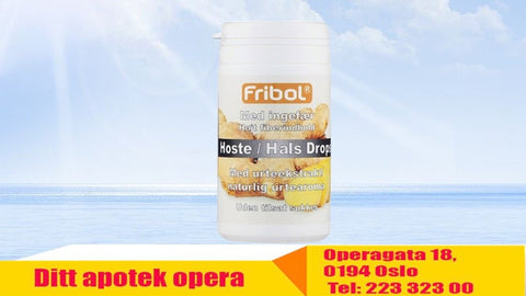 Fribol Hoste/Hals Ingefær drops u/sukker 60 g, 999941