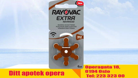 Rayovac Extra Advanced batteri for høreapparat 312