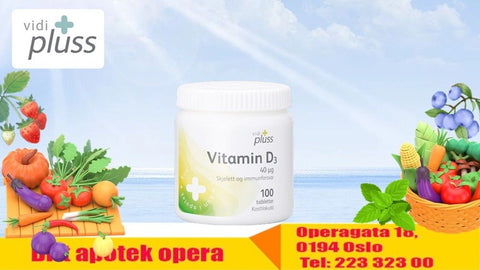 Vidi pluss vitamin D 40mcg 100 tabletter, 809146