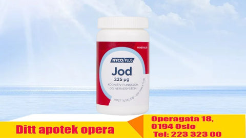 Nycoplus Jod tabletter 225 mcg 100 tab (NB!Ikke til atomberedskap), 871389