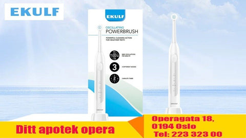 Ekulf PowerBrush White elektrisk tannbørste 1 stk, 855402