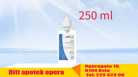 Antibac 85% Hånddesinf gel 250 ml, 937242