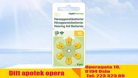 LloydsPharmacy batteri til høreapparat 10 6 stk, 974035