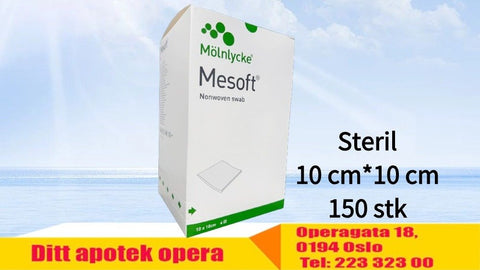 Kompress Mesoft steril 10x10 cm 150stk, 914458