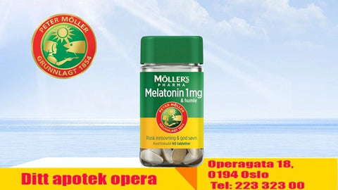 Möller's Pharma Humle og Melatonin 1mg 60 tabletter, 943839