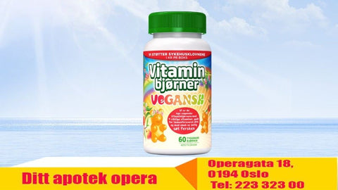 Vitaminbjørner med smak av fersken 60 tyggetabletter, 858937