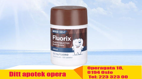 Nycodent Fluorix fluortabletter 0,5mg colasmak 100 stk, 871167