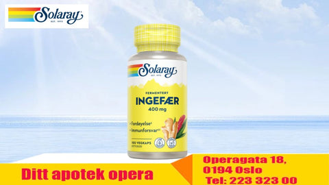 Solaray FERMENTERT INGEFÆR 400 mg, 690165