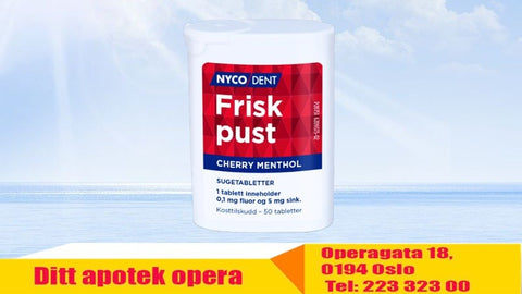 Nycodent Frisk Pust sugetabletter Cherry Menthol 50 stk, 959514