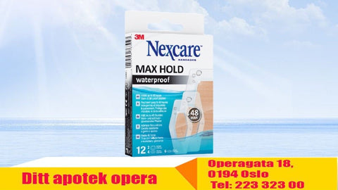 Nexcare Max Hold Waterproof plaster 12 stk, 826279