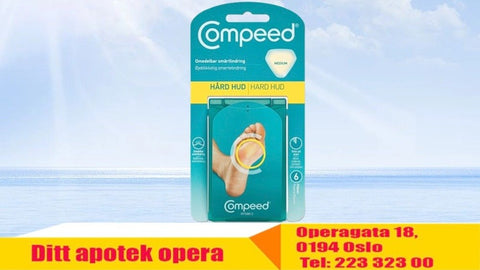 Compeed plaster mot hard hud medium 6 stk, 812883