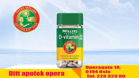 Möller's Pharma D-vitamin 20µg 150 tabletter, 840466