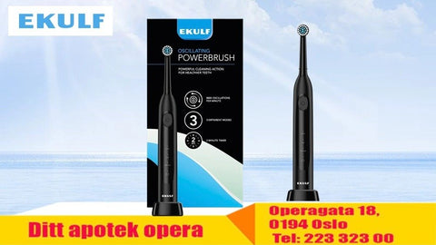 Ekulf PowerBrush Black elektrisk tannbørste 1 stk, 821014