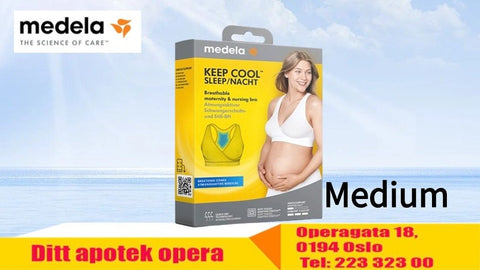 Medela Keep Cool BH natt hvit M, 807528