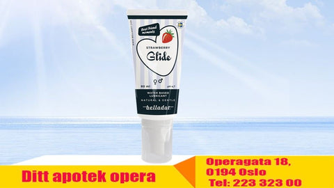 Belladot Strawberry Glide vannbasert glidemiddel jordbærsmak 80 ml,  972777