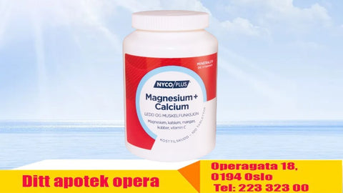 Nycoplus Magnesium + calcium tabletter 100stk, 871191