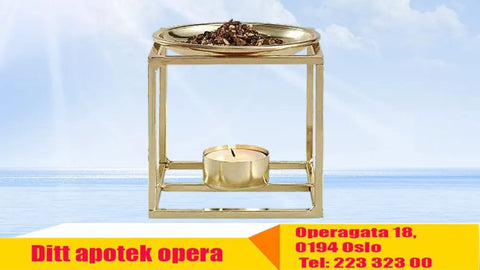 Røkelsesstativ kube gull, 916307