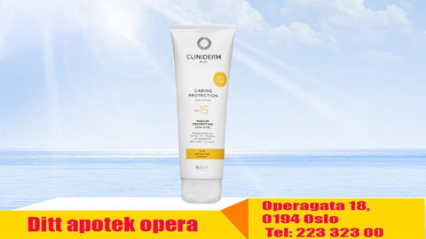 Cliniderm Caring Protection Sun Lotion SPF15 250 ml, Varenummer: 994141