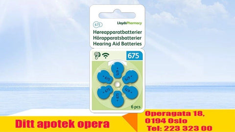 LloydsPharmacy batteri til høreapparat 675 6 stk, 932902